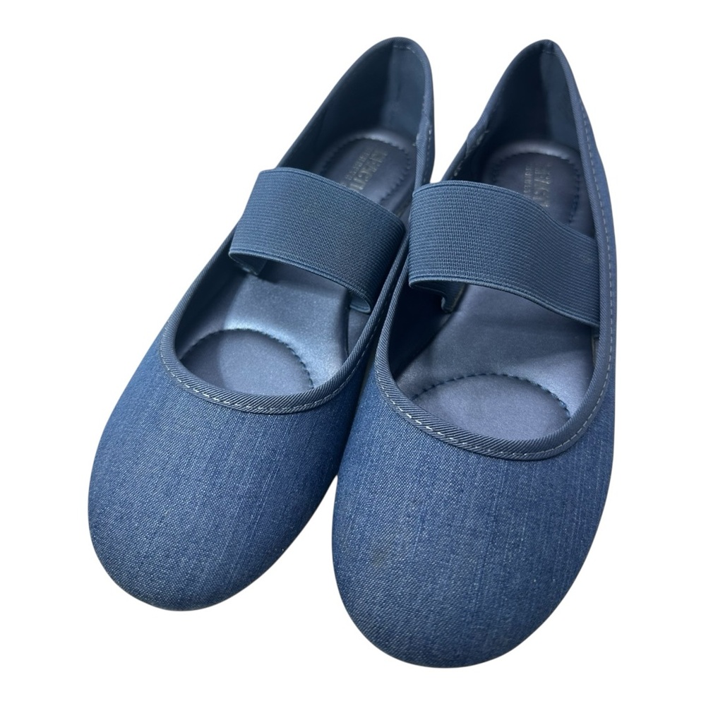 Kenneth Cole Reaction Women Denim Porta Ballet Flats Size 7.5‎ NEW $59